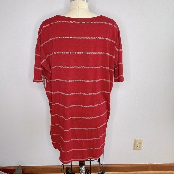 LuLaRoe Red with White Stripe Irma- Size Medium- NWT - Picture 2 of 7